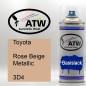 Preview: Toyota, Rose Beige Metallic, 3D4: 400ml Sprühdose, von ATW Autoteile West.